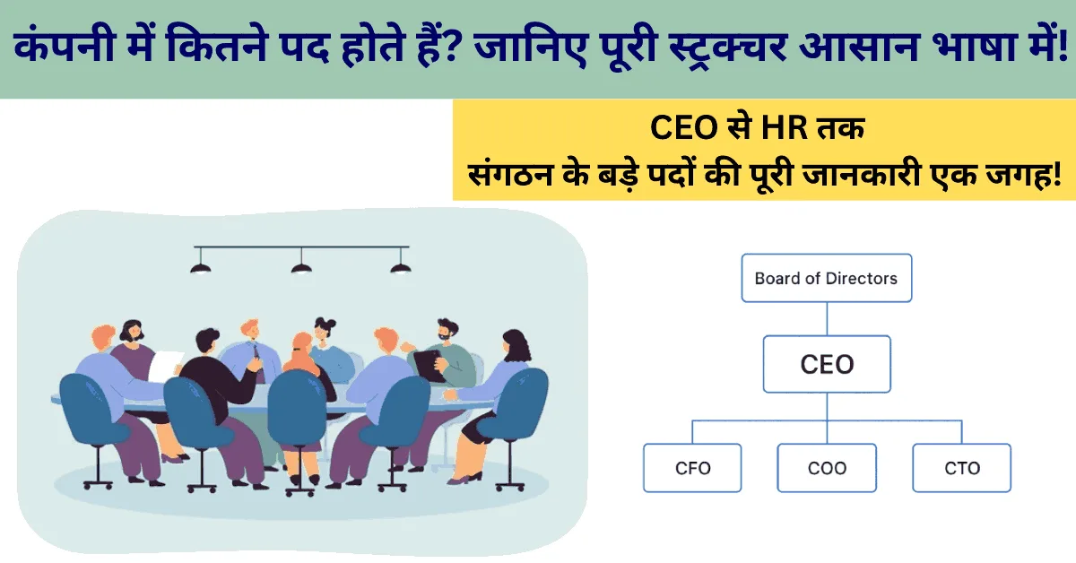 कंपनी में कितने पद होते हैं